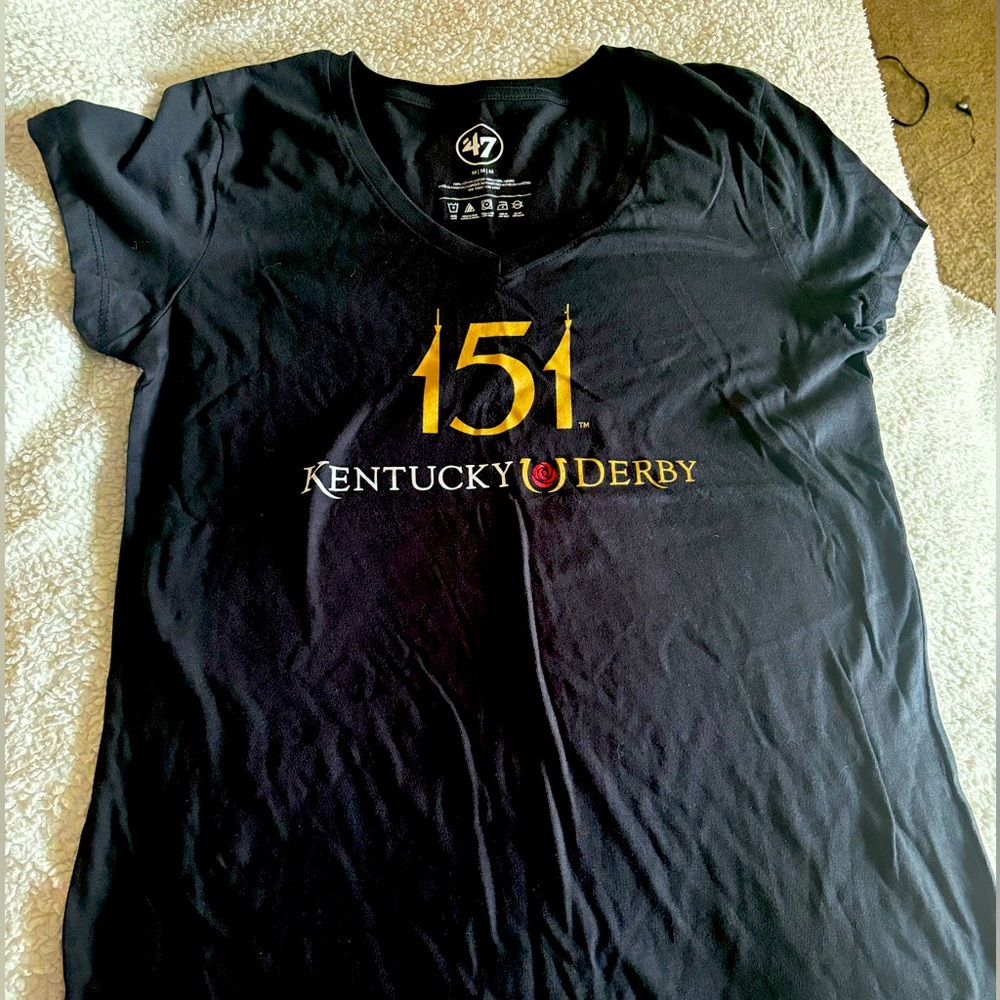 47 Brand Black Kentucky Derby 151 Tee V neck